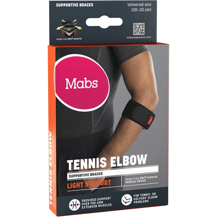 Mabs Stöd Tennisarmbåge Svart One Size Mabs