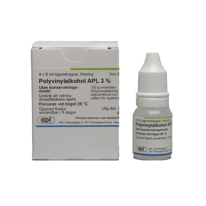 Polyvinylalkohol APL ögondroppar 3% 4 x 5 ml Apl