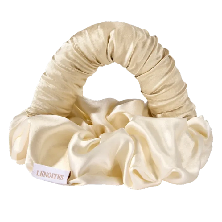 Lenoites Blowout Tie in Mulberry Silk Small Golden Sand Lenoites