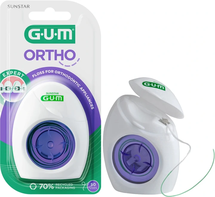GUM Ortho Floss 50 st tandtrådar Gum