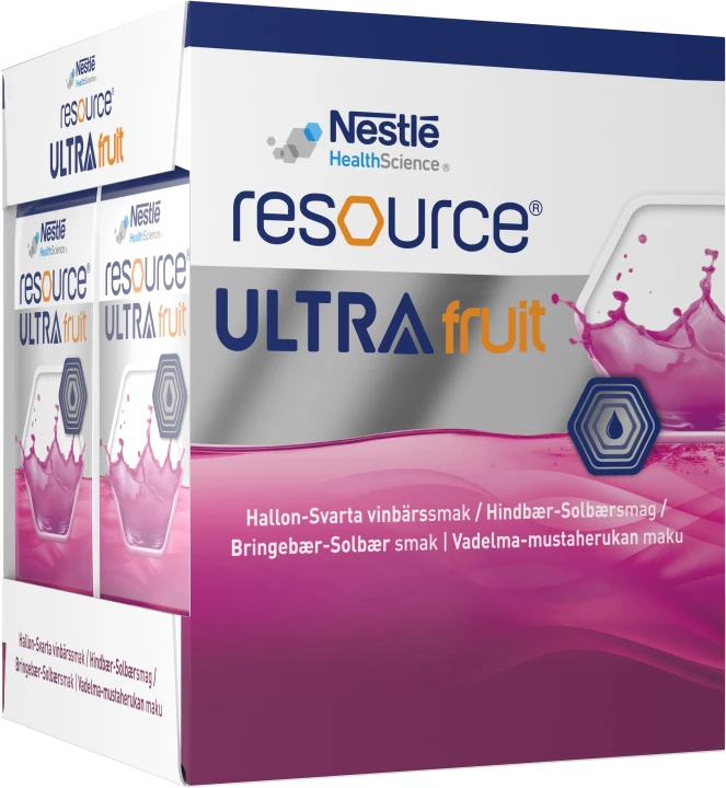 Resource Ultra Fruit Hallon/Svartvinbär 4x200 ml Resource