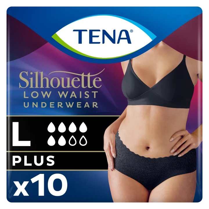 TENA Silhouette Plus Large Low Waist Black 10 st Tena