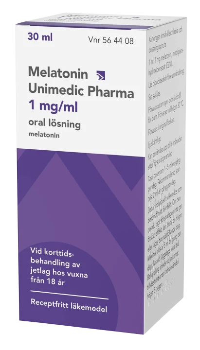 Melatonin Unimedic Pharma Oral Lösning 1mg/ml 30 ml Unimedic