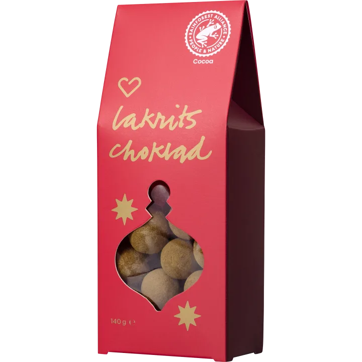 Hjärtats Lakritschoklad 140 g Hjärtats