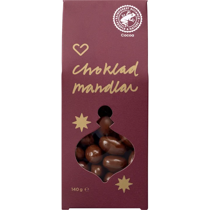 Hjärtats Chokladmandlar 140 g Hjärtats