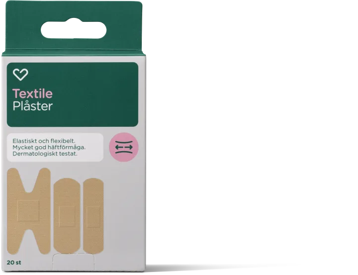Hjärtats Plåster Textile 20st Hjärtats