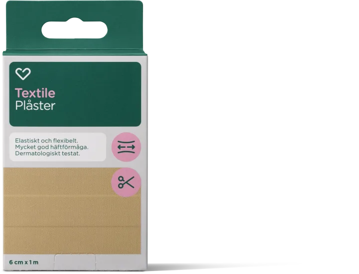 Hjärtats Plåster Textile 6cm x 1m 1st Hjärtats
