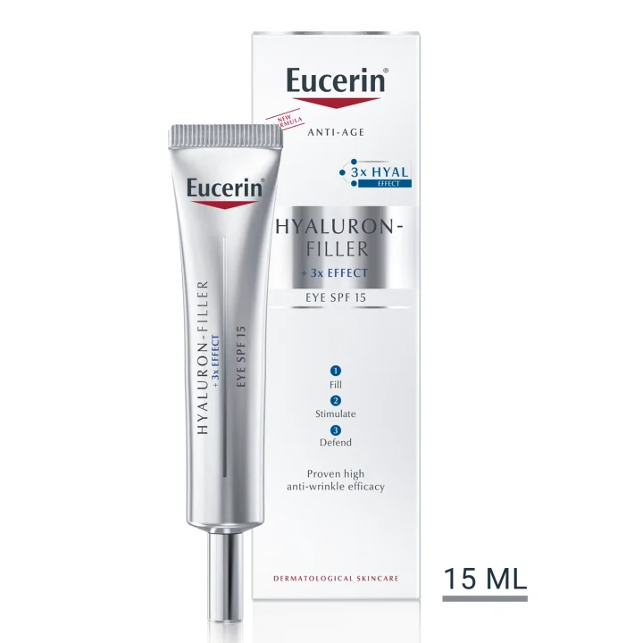 Eucerin Hyaluron-Filler + 3x Effect Eye Care SPF 15, 15 ml Eucerin