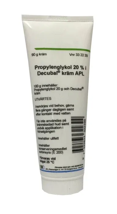 Propylenglykol 20% i Decubal Kräm APL 90 g Apl
