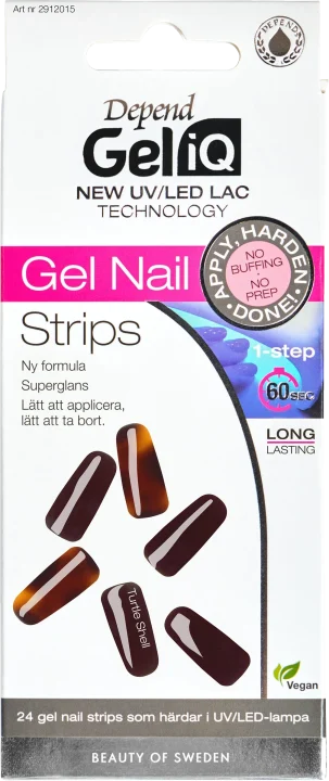 Depend Gel iQ Gel Nail Strips 24 st Turtle Shell Depend