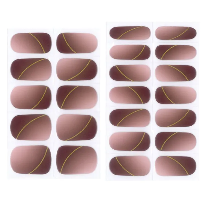 Depend Gel iQ Gel Nail Strips 24 st Plum Goldline Depend