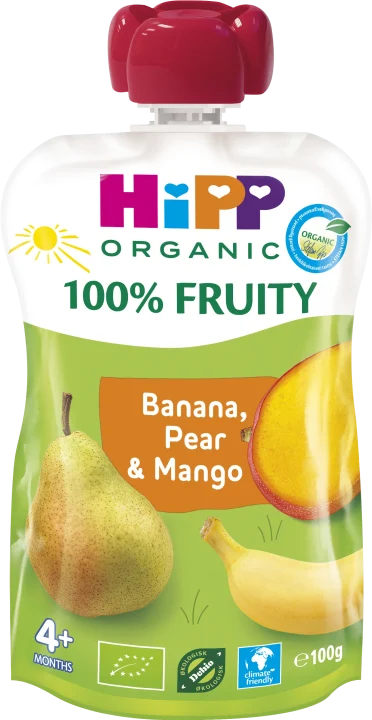 HiPP Klämmis banan, päron & mango 4 mån 100 g HIPP