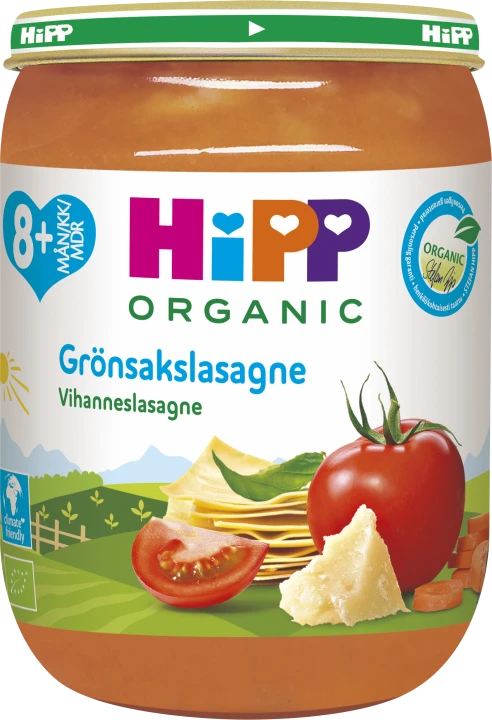 HiPP Grönsakslasagne 8 mån 190g HIPP