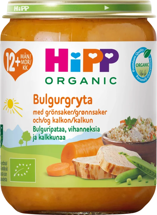 HiPP Bulgurgryta med grönsaker & kalkon 12 mån 250 g HIPP