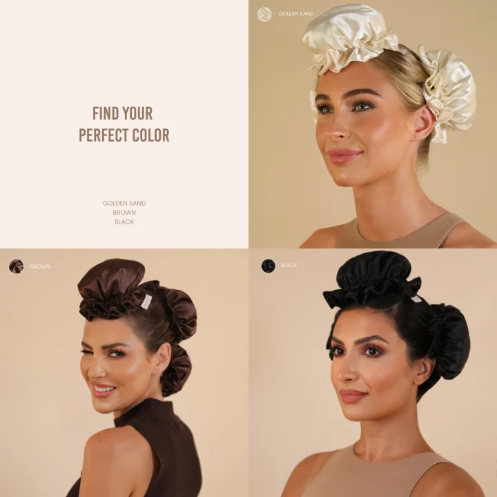 Lenoites Heatless Curling Rods with Caps 3-Pack Set Brown Lenoites