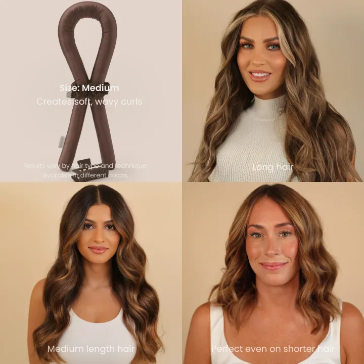 Lenoites Heatless Curls in Mulberry Silk Medium Brown Lenoites