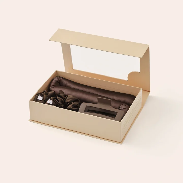 Lenoites Heatless Curls in Mulberry Silk Large Brown Lenoites