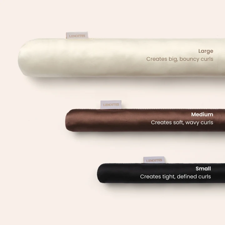 Lenoites Heatless Curls in Mulberry Silk Large Golden Sand Lenoites