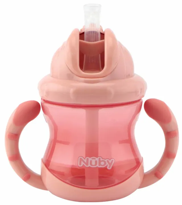 Nuby Flip It Cup Twin Handle 240 ml Rosa Nuby