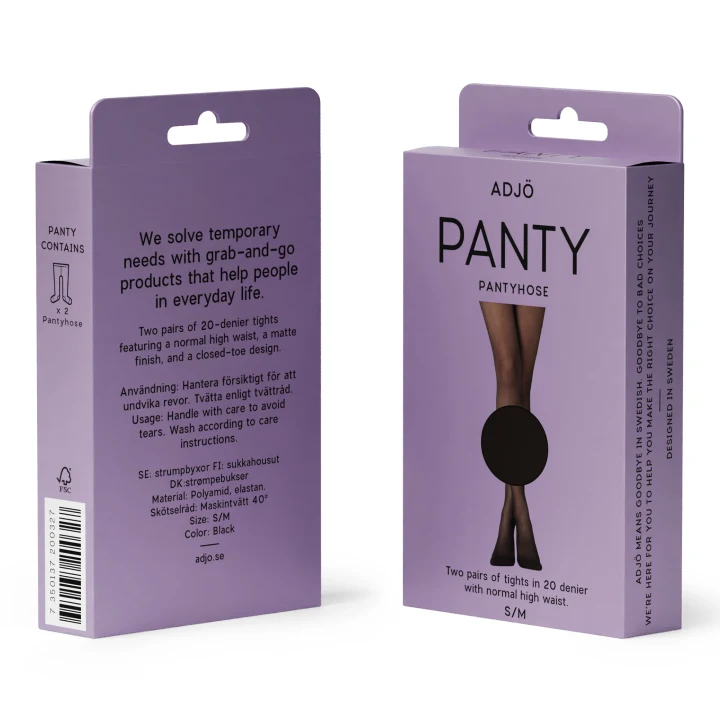 ADJÖ PANTY Pantyhose Black ADJÖ