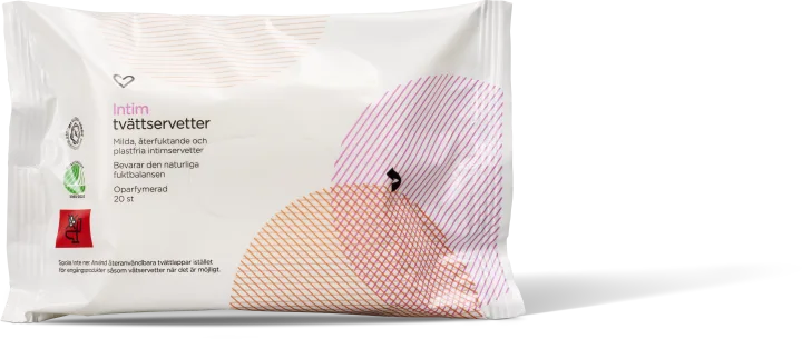 Hjärtats Intim Tvättservetter 20 st Hjärtats