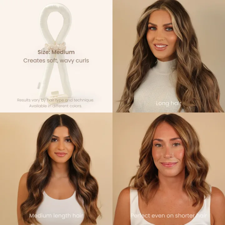 Lenoites Heatless Curls in Mulberry Silk Medium Golden Sand Lenoites