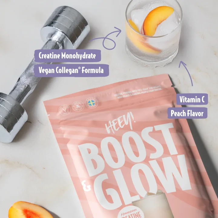 Heey! Boost & Glow Kreatin + Coll-egan® Ice Tea Persika 300 g Heey!
