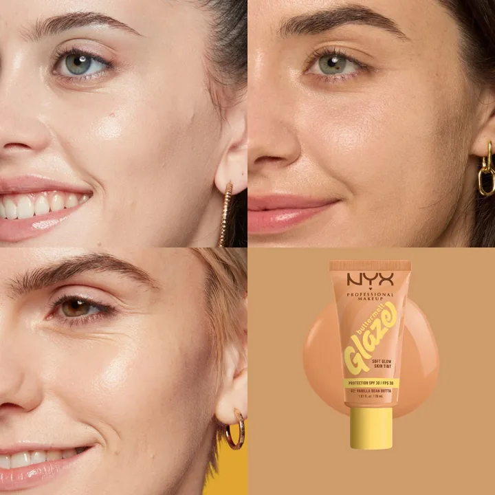 NYX Professional Makeup Buttermelt Glaze Skin Tint SPF30, 30 ml 02 Vanilla Bean NYX Professional Makeup