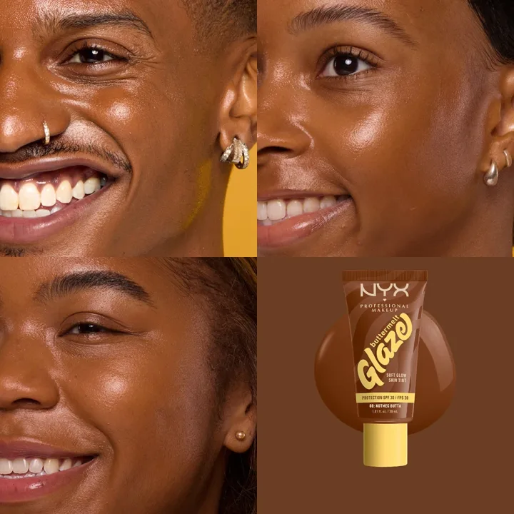 NYX Professional Makeup Buttermelt Glaze Skin Tint SPF30, 30 ml 08 Nutmeg NYX Professional Makeup