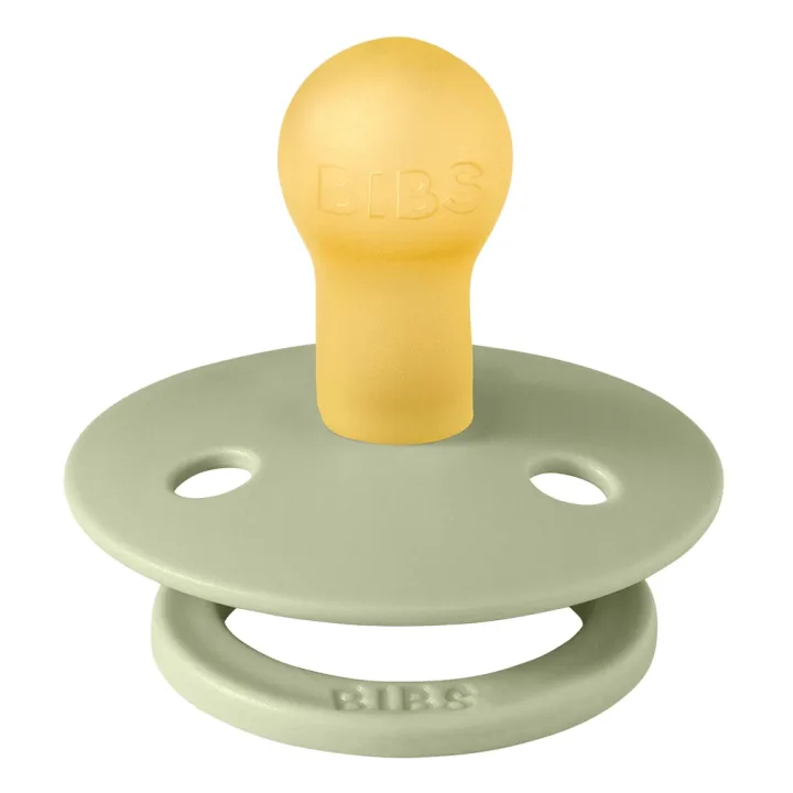 BIBS Pacifier Colour Holiday Leaf Latex Sage/Hunter Green 2 pack Size 1 Bibs