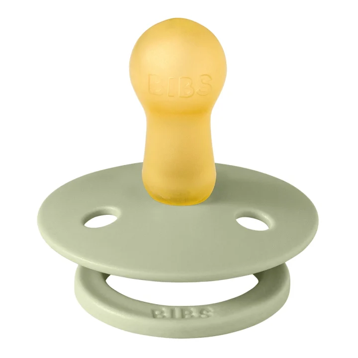 BIBS Pacifier Colour Holiday Leaf Latex Sage/Hunter Green 2 pack Size 2 Bibs