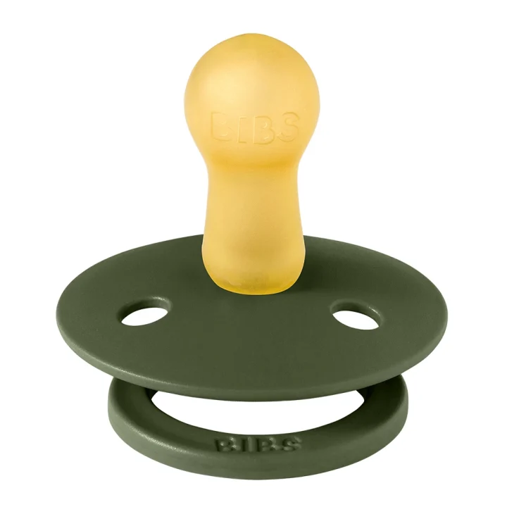 BIBS Pacifier Colour Holiday Leaf Latex Sage/Hunter Green 2 pack Size 2 Bibs