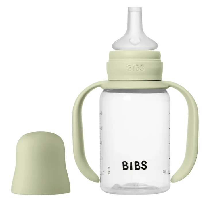 BIBS Baby Sippy Bottle Spout Silicone 150 ml 1-pack Sage Bibs