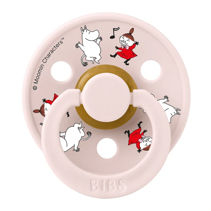 BIBS x Moomin Pacifier Colour Dancing Latex Candy Apple Mix 2 pack Size 1 Bibs, Mumin