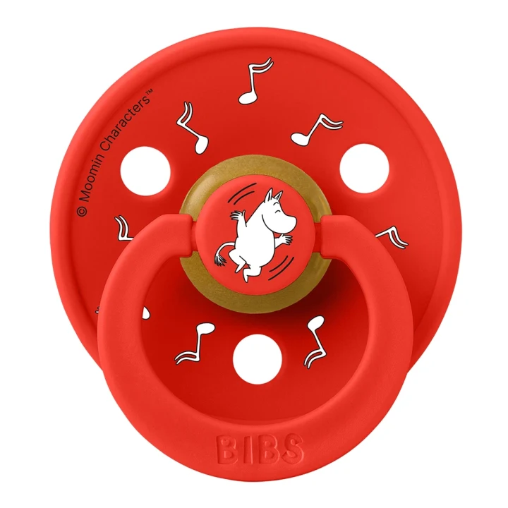 BIBS x Moomin Pacifier Colour Dancing Latex Candy Apple Mix 2 pack Size 1 Bibs, Mumin