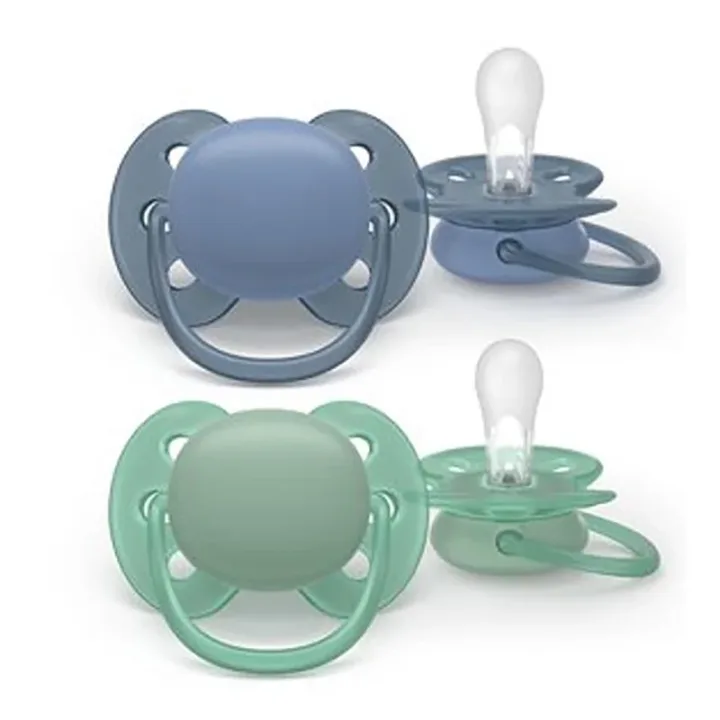 Philips Avent Ultra Soft Napp 6-18 mån 2-pack  Grön/Blå Philips Avent
