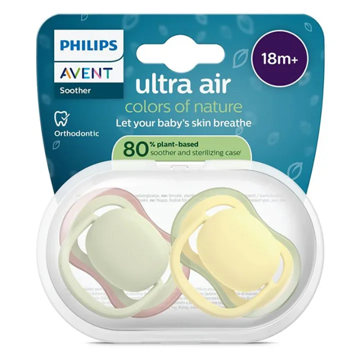 Philips Avent Ultra Air Napp 18 mån+ 2-pack  Grön/Gul Philips Avent
