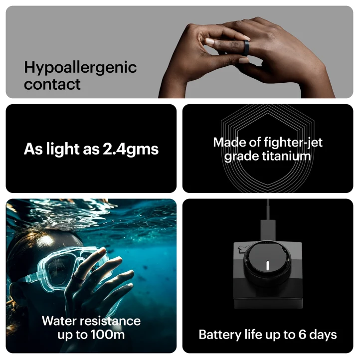 Ultrahuman Ring AIR Matte Grey Size 07 Ultrahuman