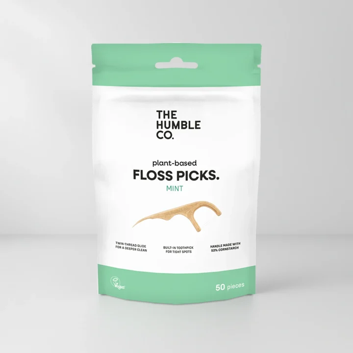 Humble Dental Floss Picks Mint 50-pack Humble