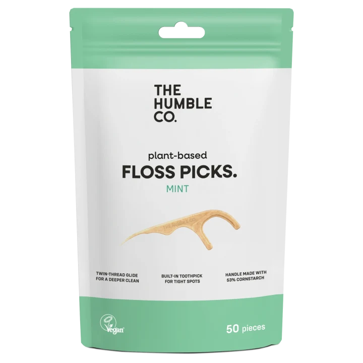 Humble Dental Floss Picks Mint 50-pack Humble