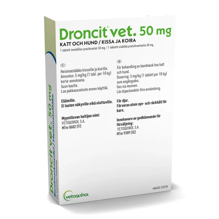 Droncit vet. Tablett 50 mg 24 st Droncit