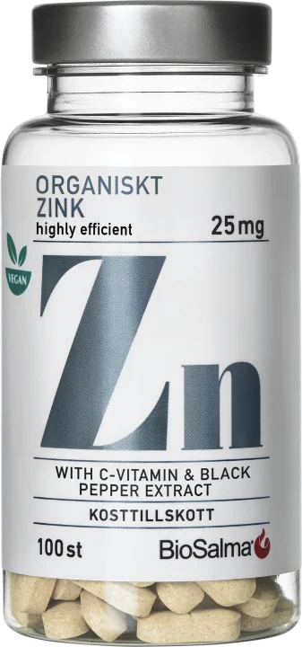 BioSalma Organiskt Zink 25 mg 100 tabletter BioSalma