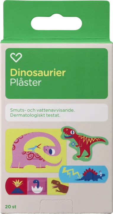 Hjärtats Plåster Barn Dinosaurier 20st Hjärtats