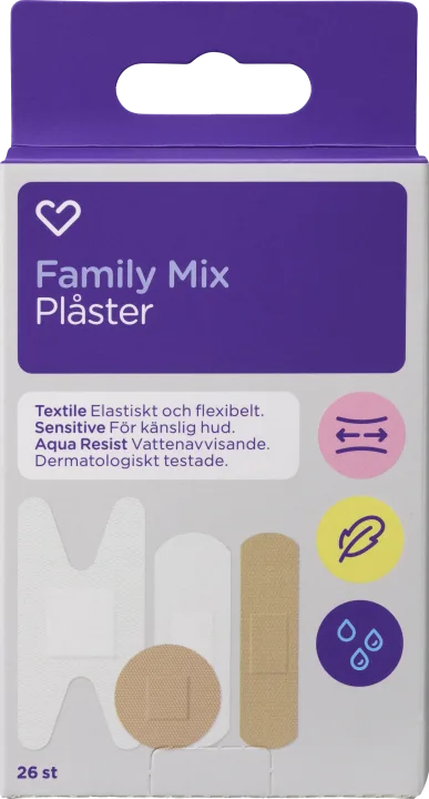 Hjärtats Plåster Family Mix 26st Hjärtats