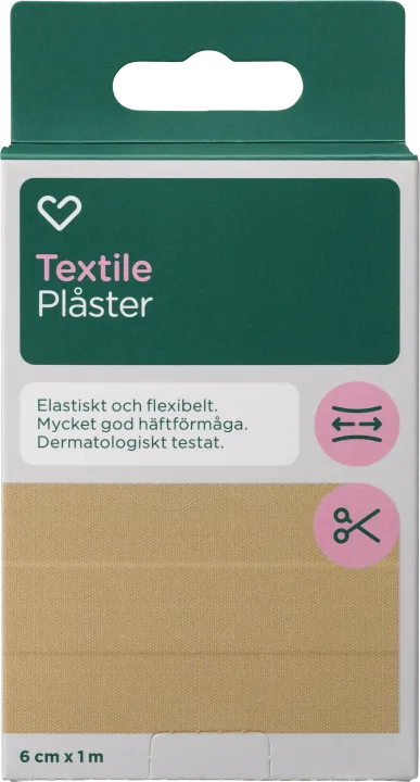 Hjärtats Plåster Textile 6cm x 1m 1st Hjärtats