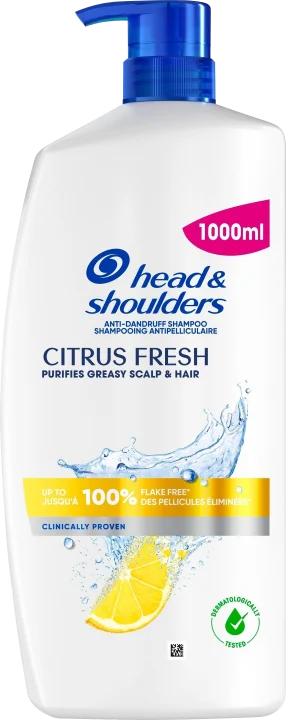Head & Shoulders Citrus Fresh Schampo 1000 ml Head & shoulders