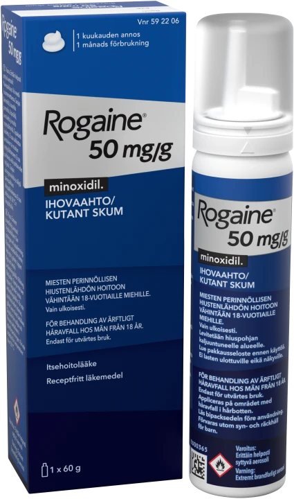 Rogaine® Kutant skum 50mg/g Tryckbehållare 60g Rogaine