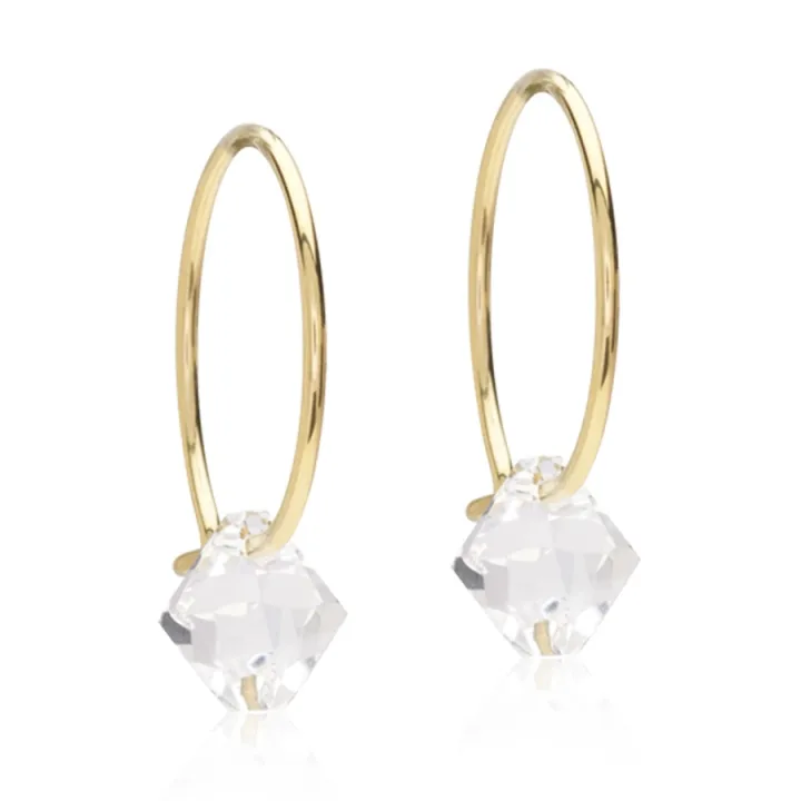 Blomdahl GT Ear Ring 14 mm Bicone 6 mm Crystal Blomdahl