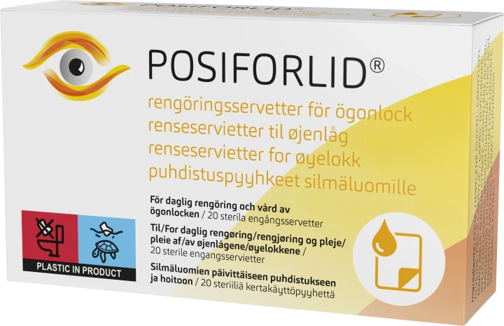 POSIFORLID® Rengöringsservetter för ögonlock 20 st Posiforlid