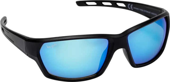 Haga Eyewear Sapporo Matt Black Blue Mirror Lens Haga Optik